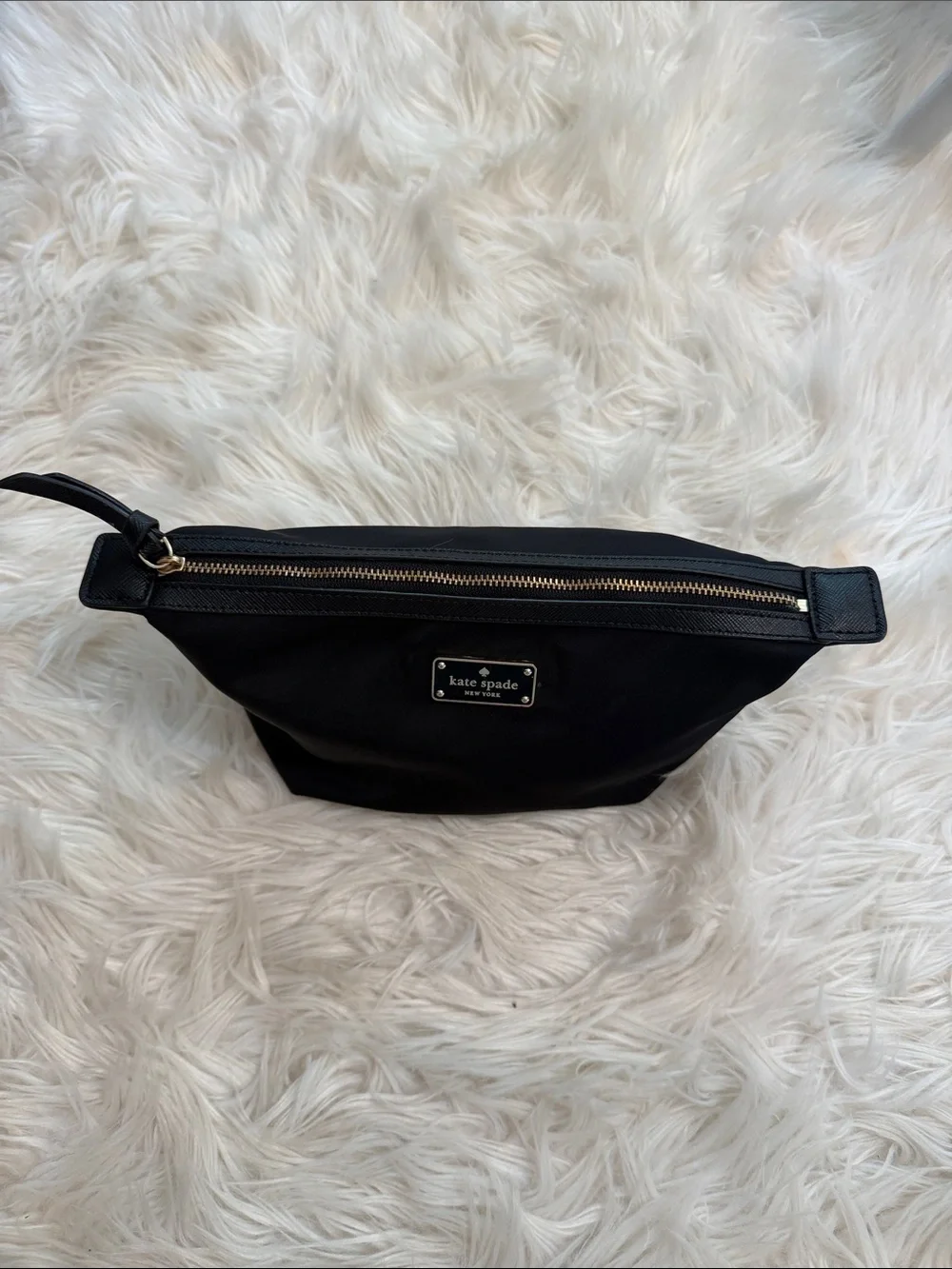 kate spade Black Nylon Cosmetic Pouch/clutch